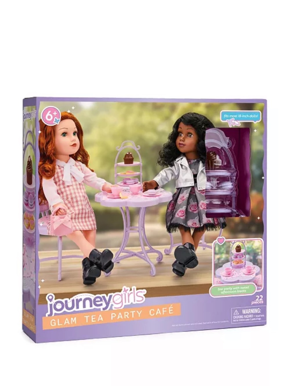 Journey Girls Glam 22 Piece Tea Party Cafe for 18" Dolls NEW